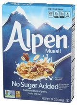 Alpen Cereal, No Sugar Added, 14 Ounce