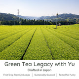 Yu Tea Organic Genmaicha Green Tea Powder, 30 Instant Packets | Japanese Green Tea & Roasted Brown Rice | Low Caffeine & Unsweetened | Relaxation