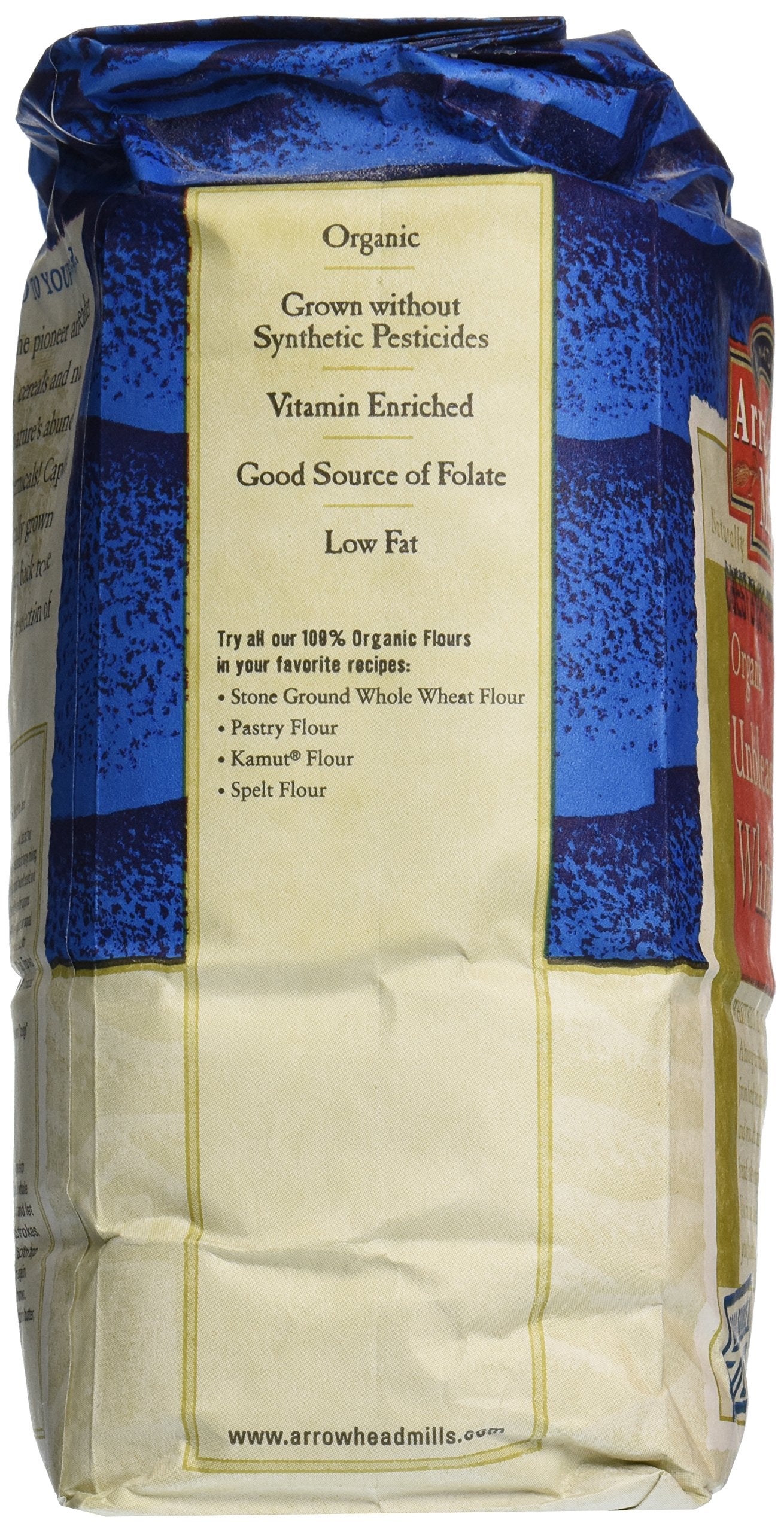 Arrowhead Mills, Flour White Unbleached Organic, 80 Ounce