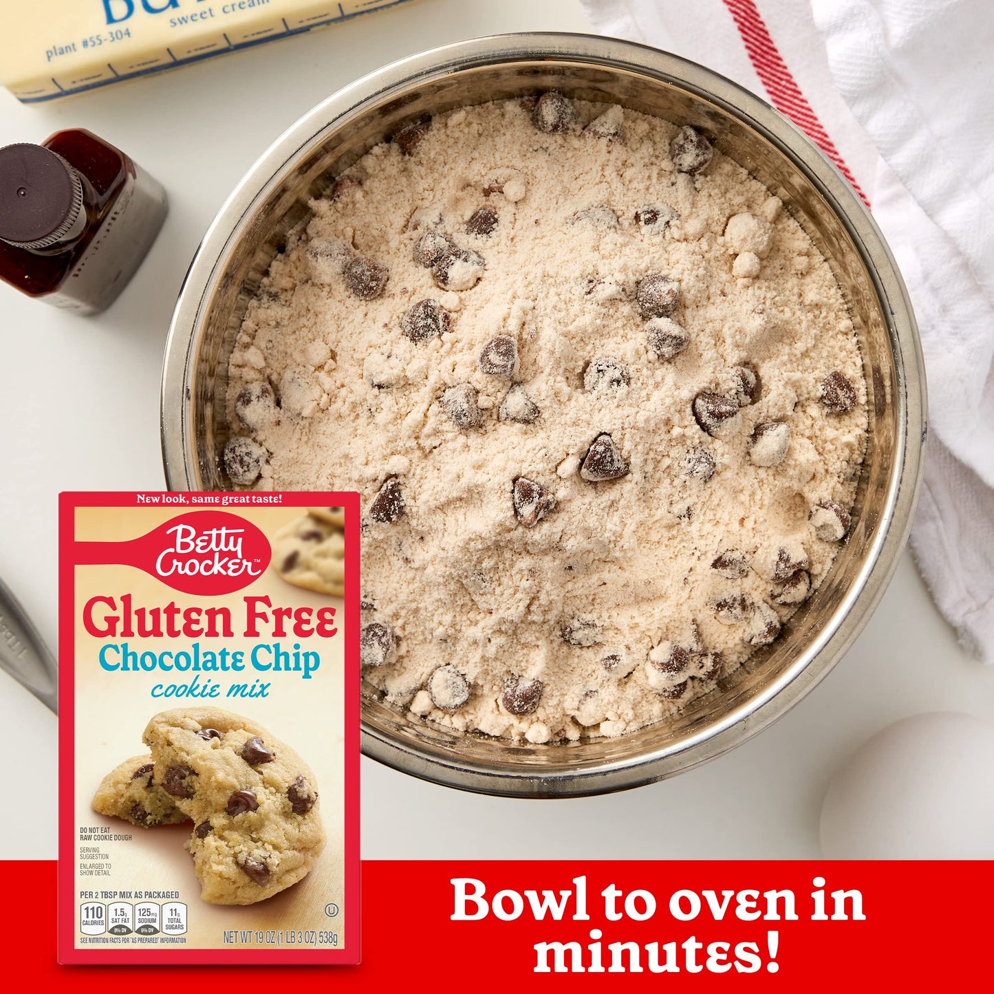 Betty Crocker Gluten Free Cookie Mix Chocolate Chip 19 Oz 4 Packs