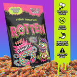 Rotten Sour Gummy Cruncheez - Low Sugar, Low Calorie, 5g Gut-Friendly Prebiotic Fiber, Gluten Free Candy, No Artificial Dyes - 5.3 oz Share Pack [4