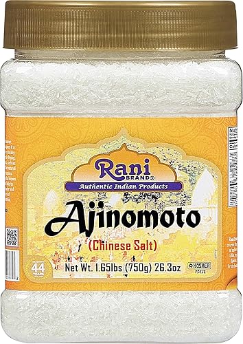 Rani Ajinomoto (Chinese Salt) 26.3oz (1.65lbs) 750g PET Jar ~ Umami Seasoning, Perfect for stir-frying, roasting, soups, salads & dressings | Gluten