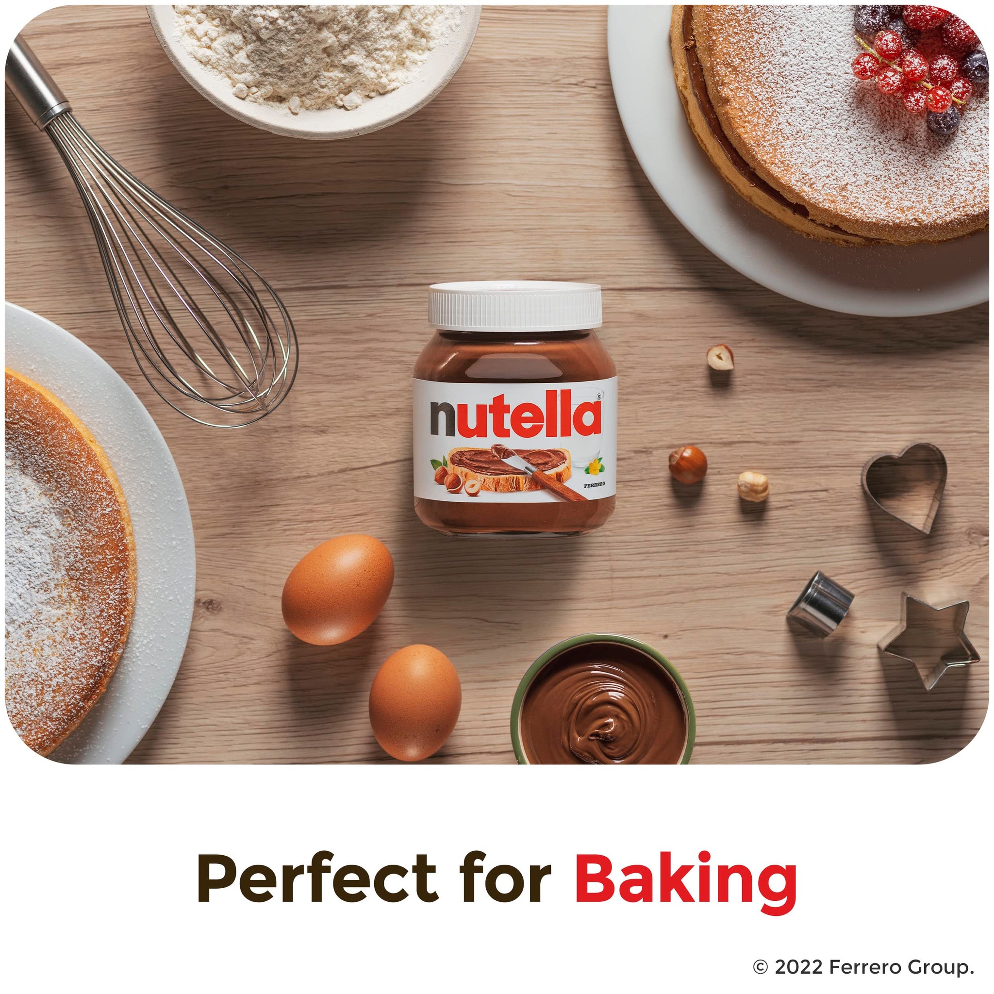 Nutella Hazelnut Spread with Cocoa for Breakfast, 13 oz Jar