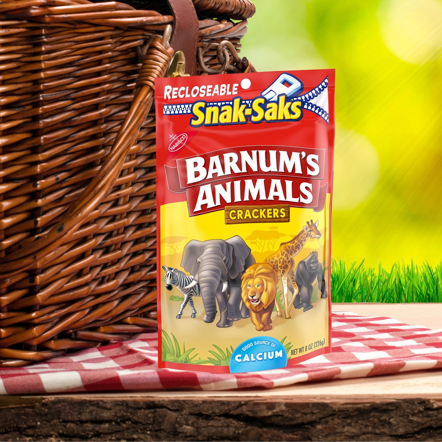 BARNUM'S Original Animal Crackers, Kids Snacks, Snak-Saks, 8 oz