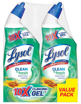 Lysol Power & Fresh Cling Toilet Bowl Cleaner Value Pack, Country Scent, 48 oz