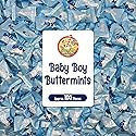 Baby Boy Buttermints - 100 Count - Baby Shower Blue Butter Mints Individually Wrapped - Baby Shower Candy - Perfect For Gender Reveal Parties