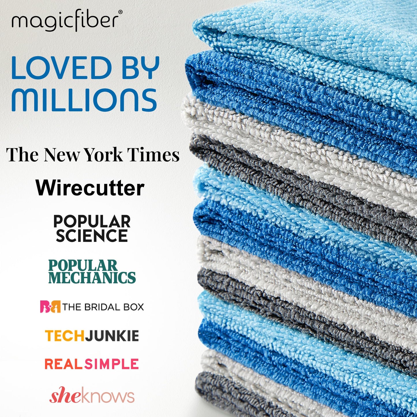 MagicFiber Microfiber Cleaning Cloth - Higher Quality, Larger Size - Micro Fiber Cloth for Cleaning Rags, Dust Cloths, Kitchen Dish Towels (12 Pack
