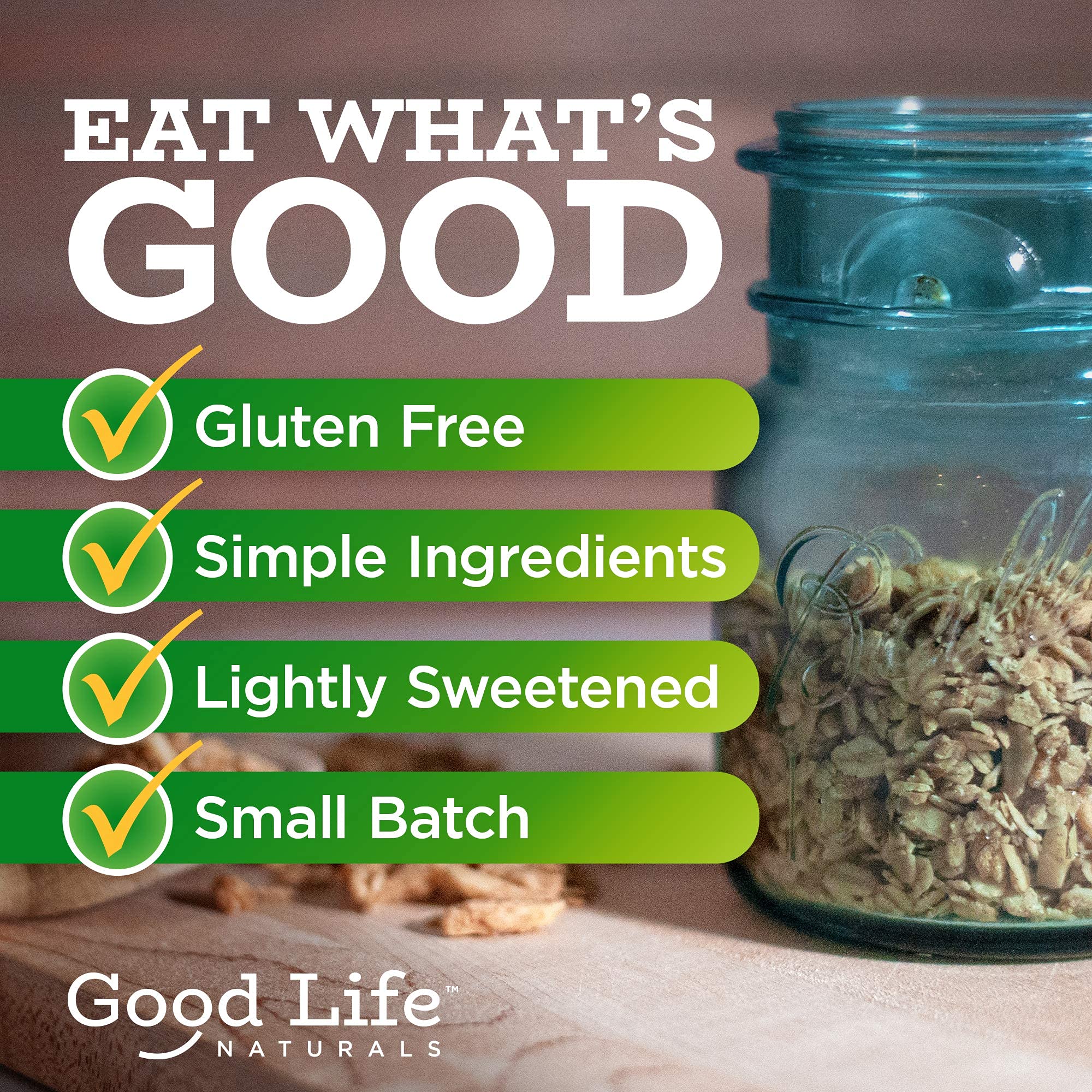 Good Life Natural’s Granola Cereal | Artisan Blended Energizing Granola Flakes | Healthy Snack | No Artificial Flavoring or Sweeteners | Non-GMO