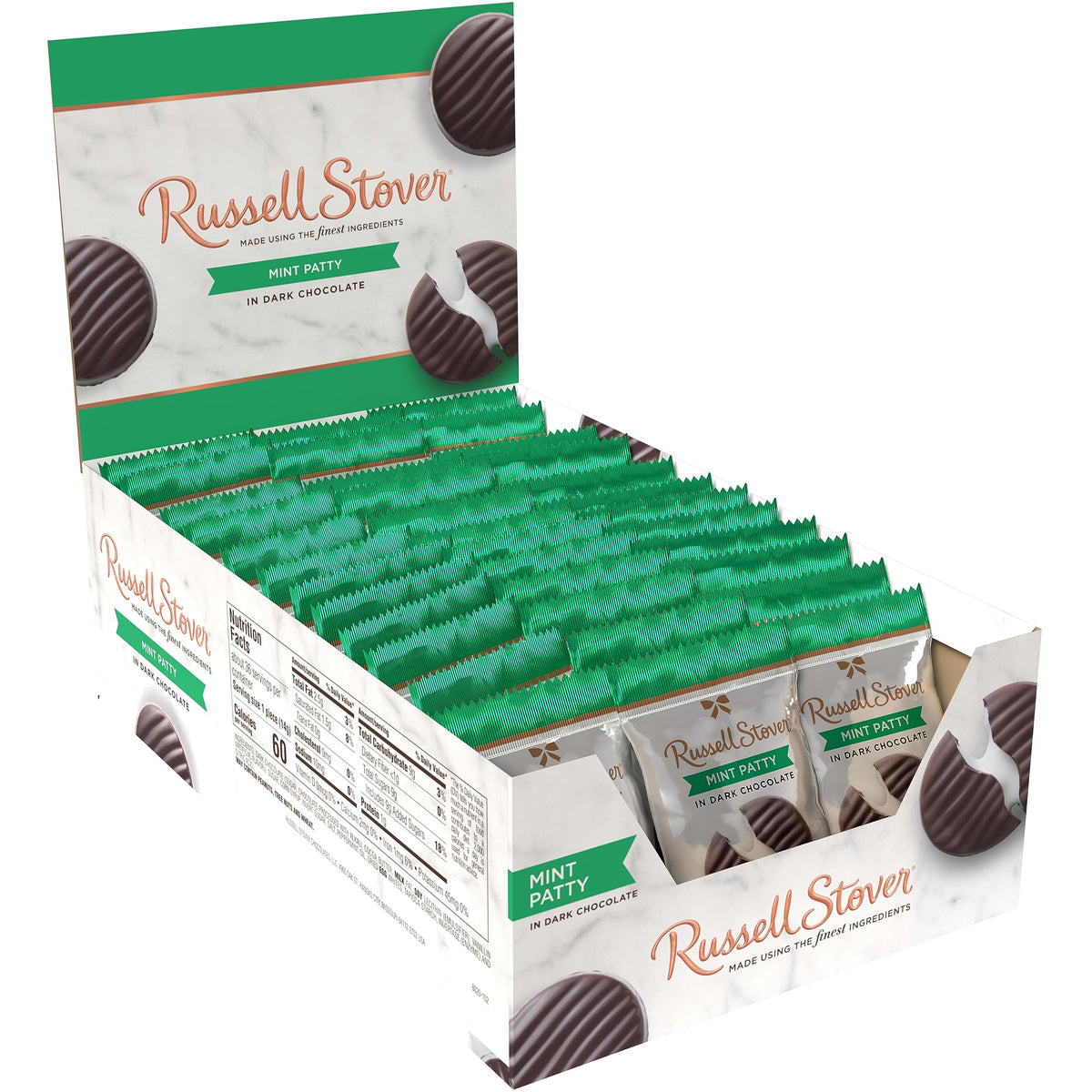 Russell Stover Dark Chocolate Mint Patties - (Pack of 36)