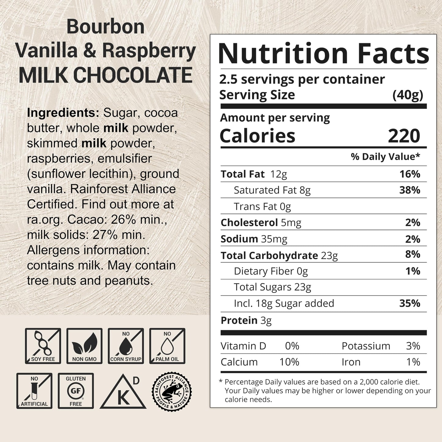MilkBoy Swiss Chocolates - Premium White Chocolate Bars with Bourbon Vanilla and Raspberry - Candy Bars, Gluten Free, Non-GMO, Kosher - 3 oz (Pack