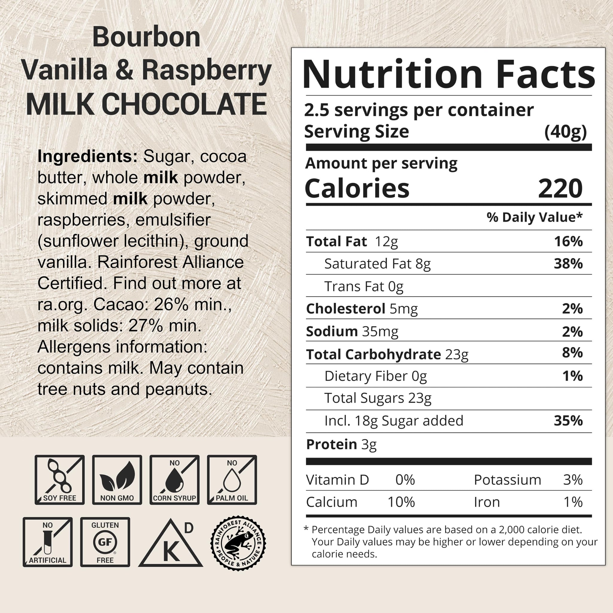 MilkBoy Swiss Chocolates - Premium White Chocolate Bars with Bourbon Vanilla and Raspberry - Candy Bars, Gluten Free, Non-GMO, Kosher - 3 oz (Pack