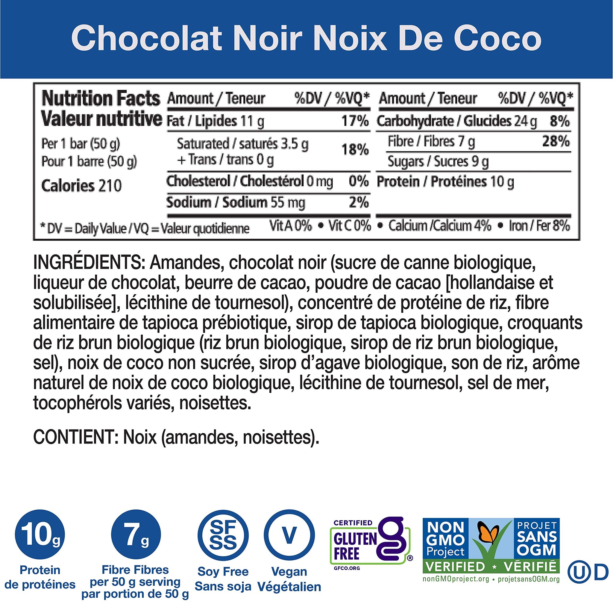 ZING Dark Chocolate Coconut Bar, 1.76 Oz (Pack of 12)
