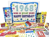 RETRO CANDY YUM ~ 1968 58th Birthday Gift Box Nostalgic Retro Candy Assortment from Childhood for 58 Year Old Man or Woman Born 1968