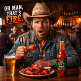 TASTY Pepper Sauce FIRE - Authentic Caribbean Pepper Sauce, Trinidad Scorpion Pepper Blend, Extreme Heat, Super Hot Gourmet Chili Sauce for Wings