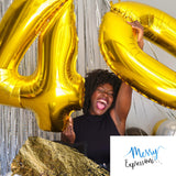 40th Birthday Cake Topper, FORTY, 40 Cake Topper, Happy 40th Birthday Cake Topper For Women and Men by Merry Expressions
