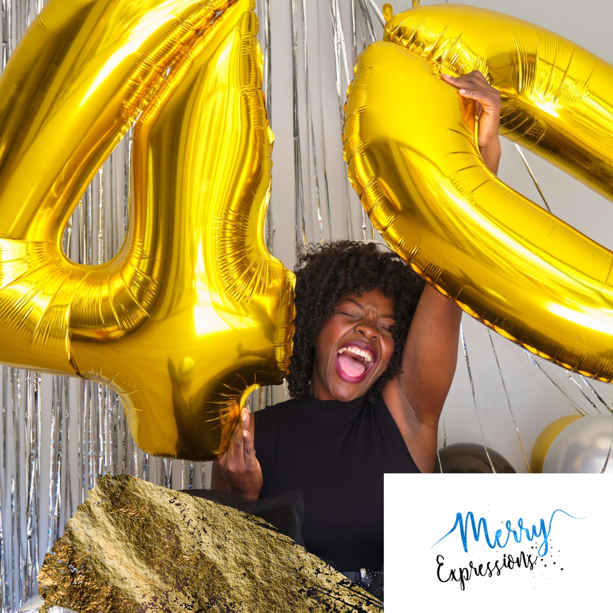40th Birthday Cake Topper, FORTY, 40 Cake Topper, Happy 40th Birthday Cake Topper For Women and Men by Merry Expressions