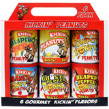 ASS KICKIN’ Spicy Hot Peanuts - Variety Pack 4.25oz 6 Pack - Ultimate Spicy Gourmet Gift Peanuts - Try if you dare!