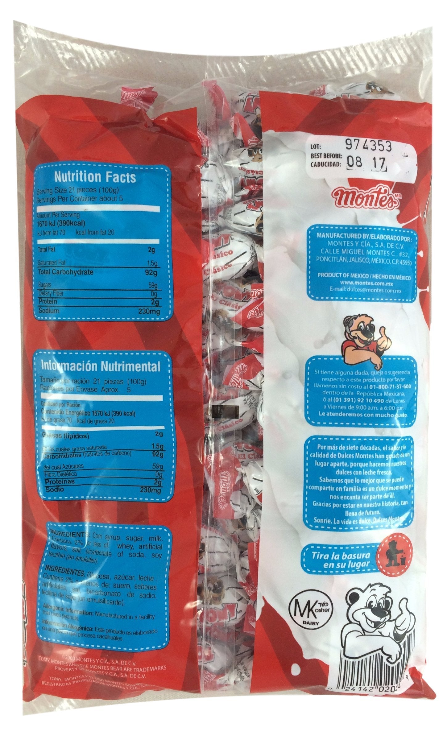 Tomy Rich Butterscotch Candy 100pcs (Net Weight 16.6oz)