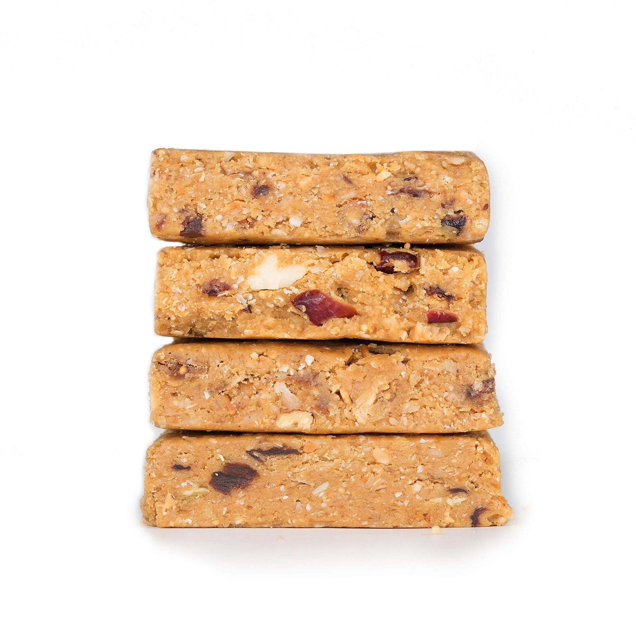 Big Spoon Roasters Nut Butter Bars Pack Cherry Pecan, Apricot Pepita, Cranberry Cashew & Figgy Chai High Protein Bars Variety Pack with Non GMO Pea