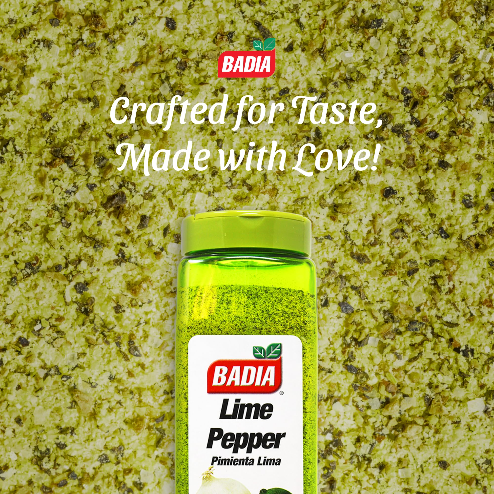 Badia Lime Pepper Seasoning, 24 oz - Pepper, Garlic & Onion, Zesty Citrus Blend for Chicken, Seafood & Vegetables