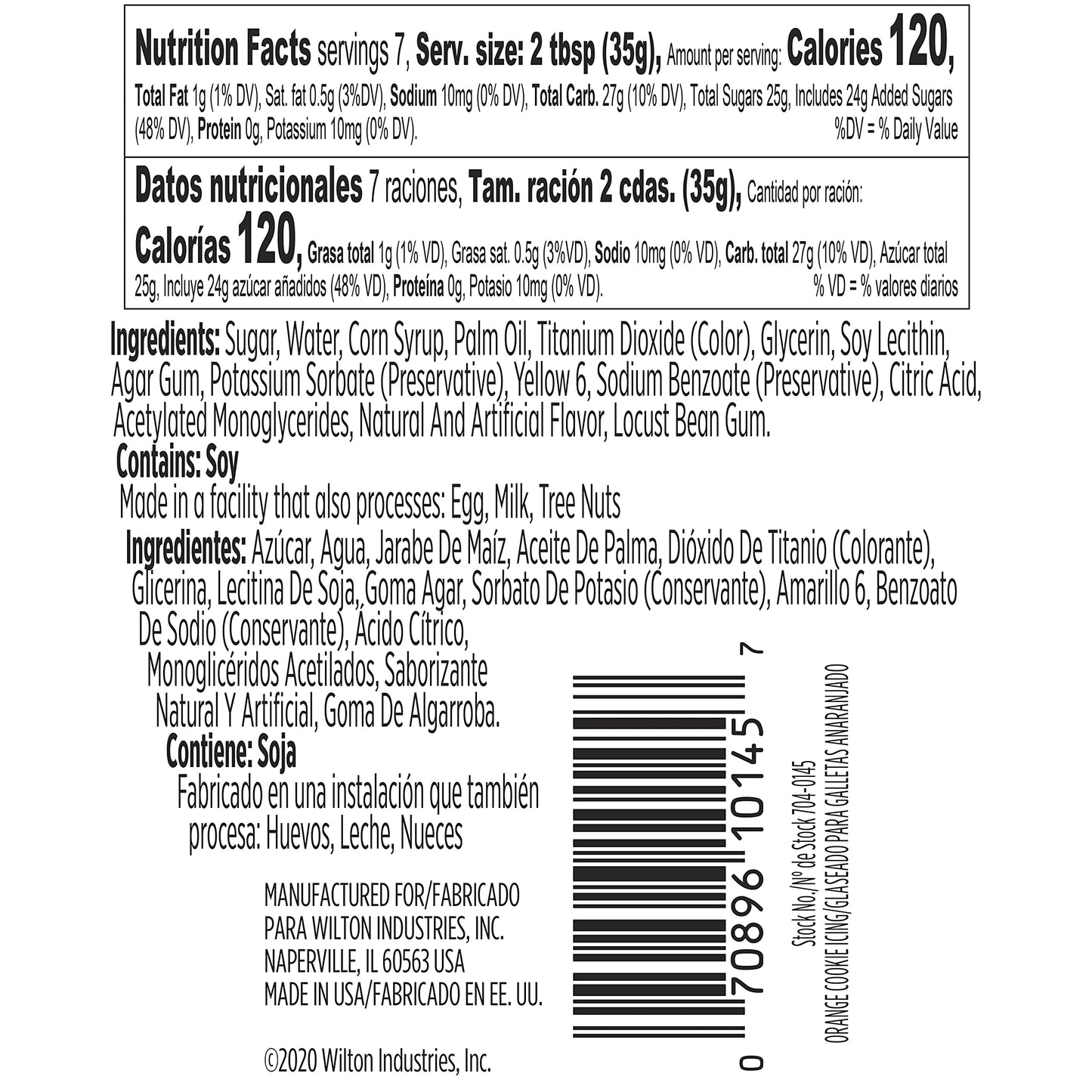 Wilton Cookie Icing, Fast-Drying Squeeze Bottle Icing for Decorating Sugar Cookies & Gingerbread, 7.5 oz., Orange, Packaging May Vary