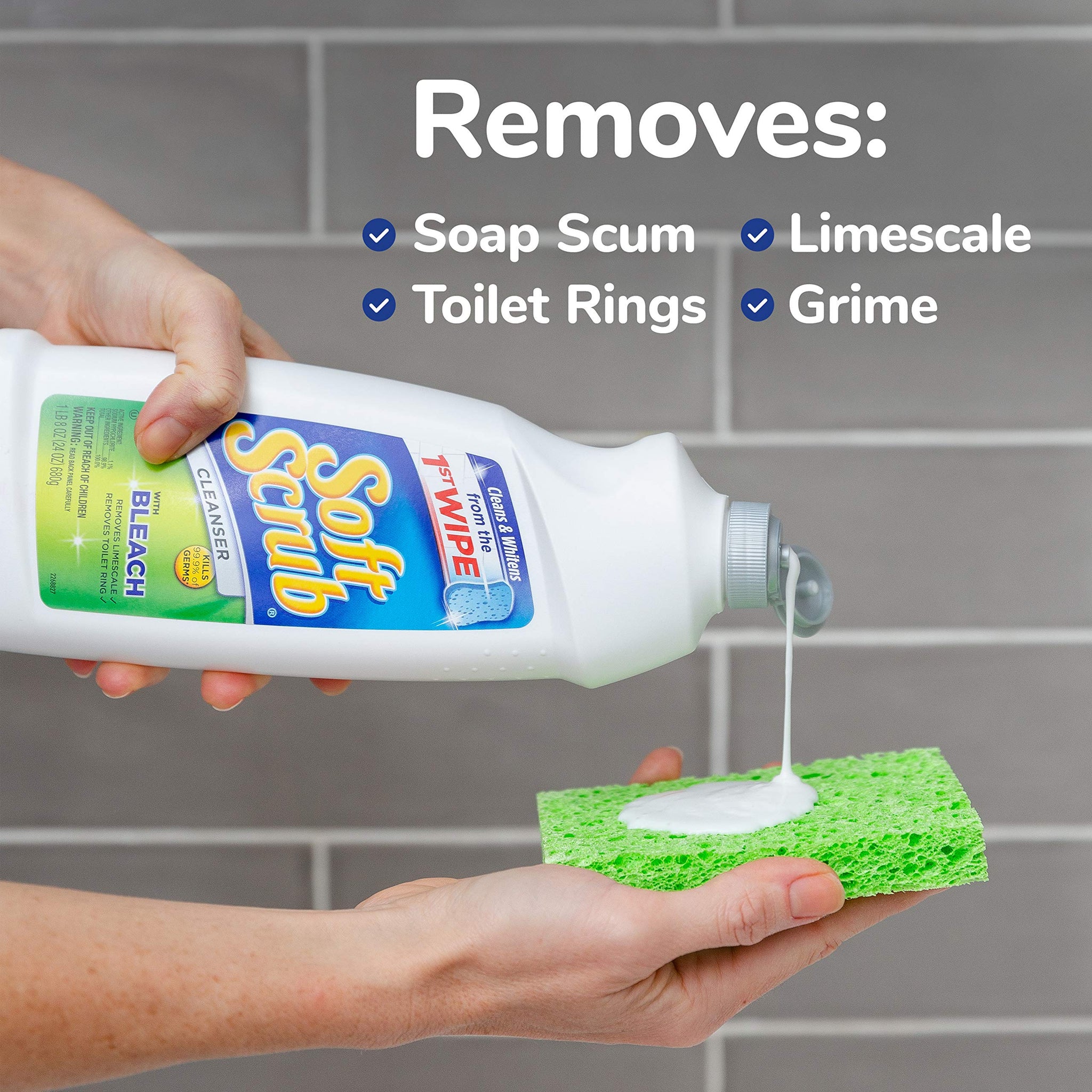 Soft Scrub Cleanser with Bleach, 24 Oz