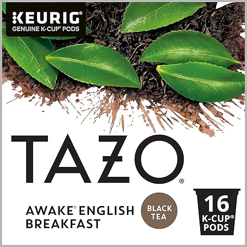 TAZO Brand Awake English Breakfast Black Tea Pods, High Caffeine, 16 Count