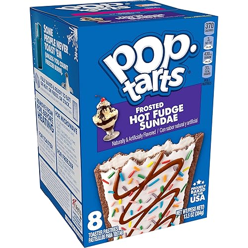 Pop-Tarts Frosted Hot Fudge Sundae Breakfast Toaster Pastries, 13.50 Ounce