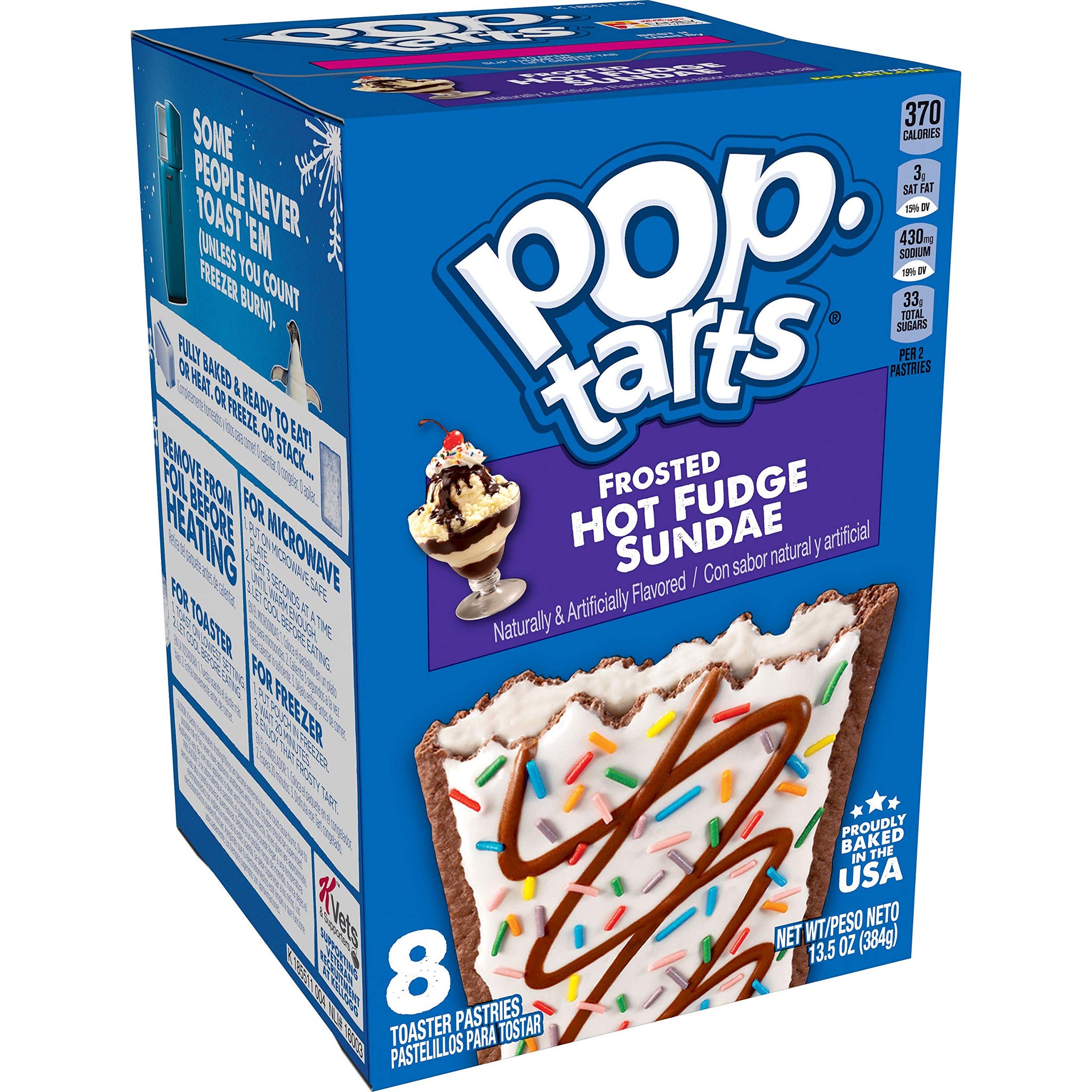 Pop-Tarts Frosted Hot Fudge Sundae Breakfast Toaster Pastries, 13.50 Ounce