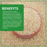 Jiva Organic Brown Basmati Rice 4 LB Bag - Premium Quality, Authentic Indian Origin, Whole Grain