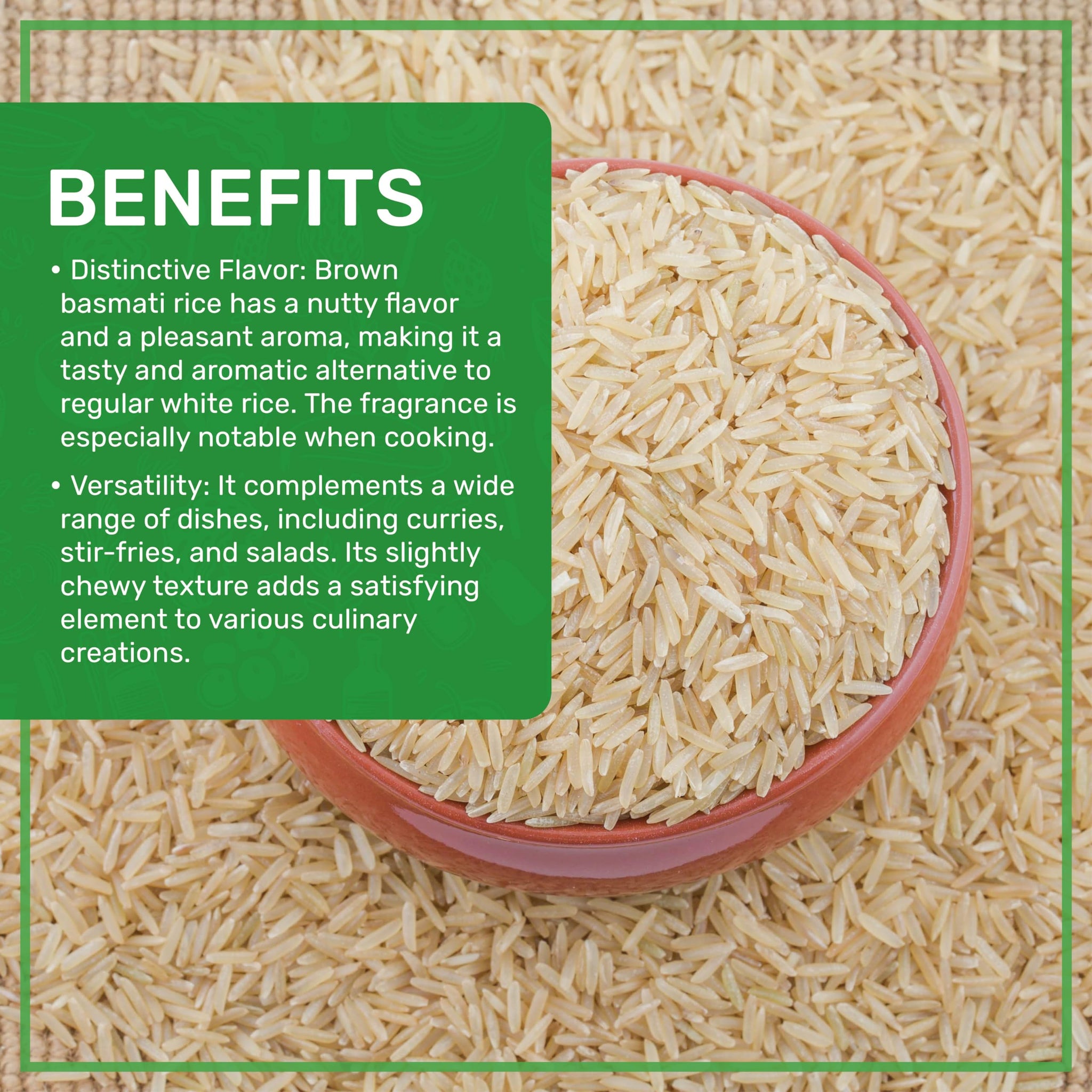 Jiva Organic Brown Basmati Rice 4 LB Bag - Premium Quality, Authentic Indian Origin, Whole Grain