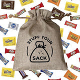 Halloween Chocolate Variety Pack - 5 lb Bulk Care Package with 135 Individually Wrapped Treats - Assorted Mini Chocolate Bars by Stuff Your Sack