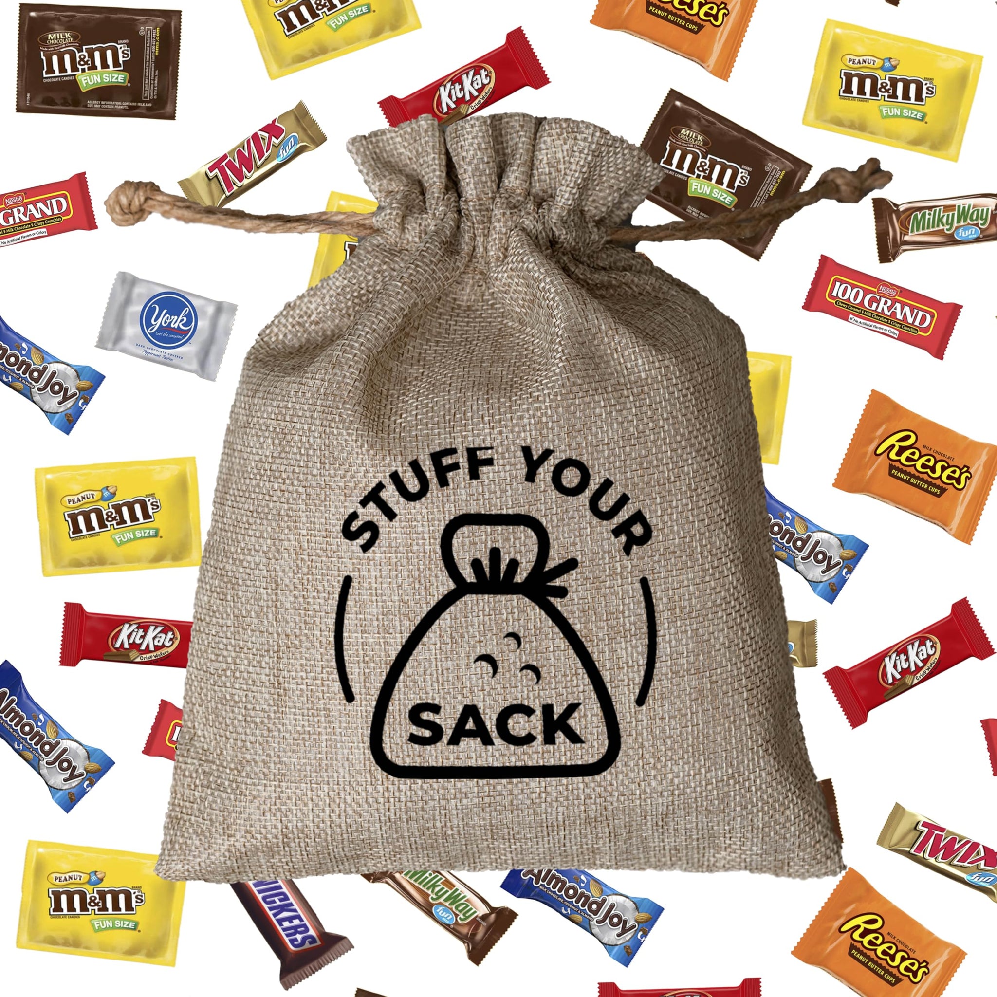 Halloween Care Package Chocolate Candy Variety Pack 3 lb - Bite-Size Milk & Dark Chocolate Minis for Chocolate Lovers by Stuff Your Sack