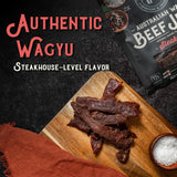 Meat Artisan Beef Jerky - Australian Wagyu Steakhouse - High Protein Snack - Gluten Free No MSG - Premium Gourmet Natural 3oz (85g)