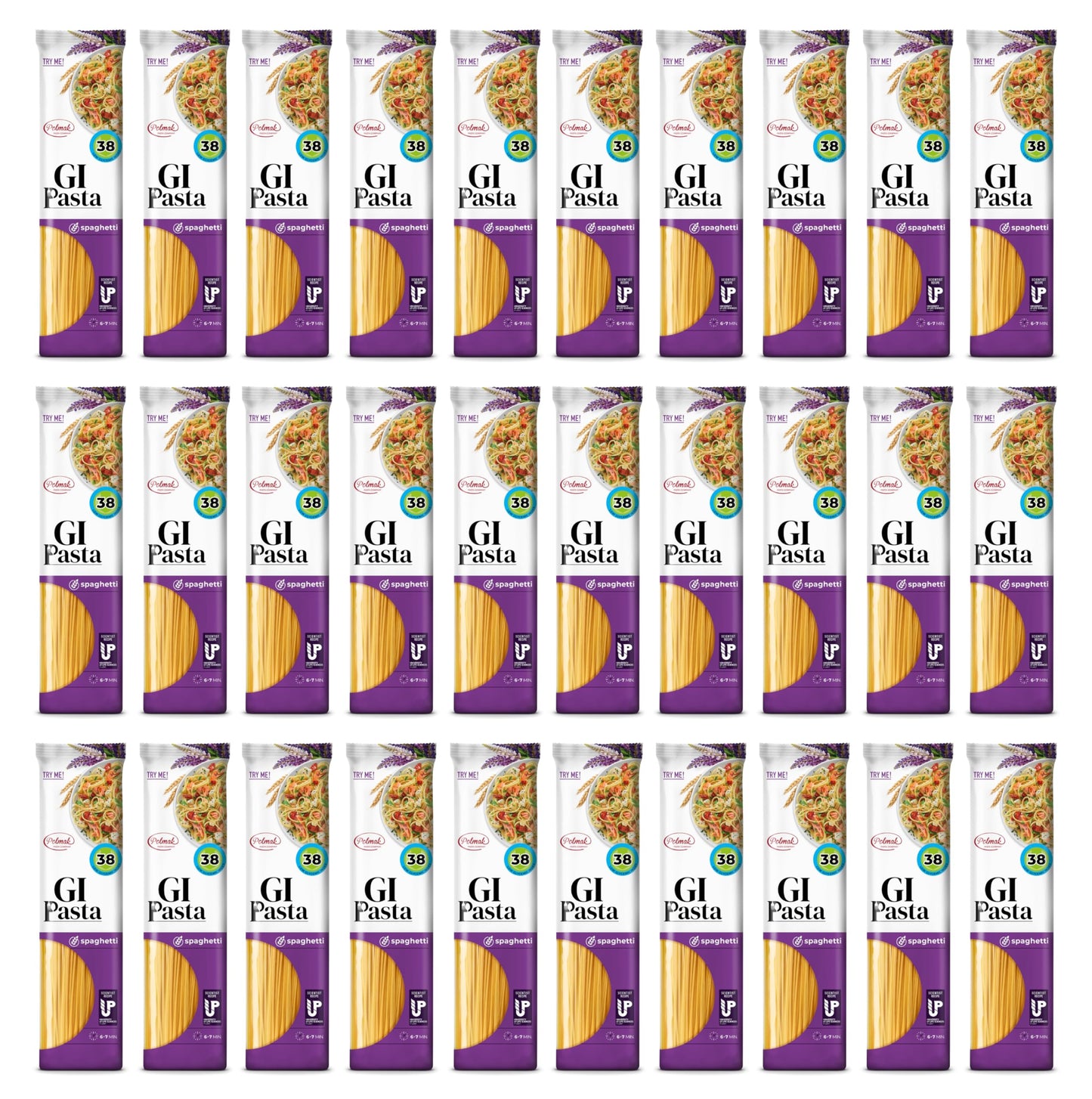 GI Pasta Spaghetti, 30-Pack (264 oz Total) | Low Glycemic, Classic Italian Long Pasta for Traditional Recipes and Everyday Cooking
