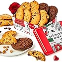 David’s Cookies Father's Day Assorted Fresh Baked Cookies In Sweet Sampler Tin - Chocolate Chunk, Peanut Butter Chip, Double Chocolate Chunk & Oatmeal