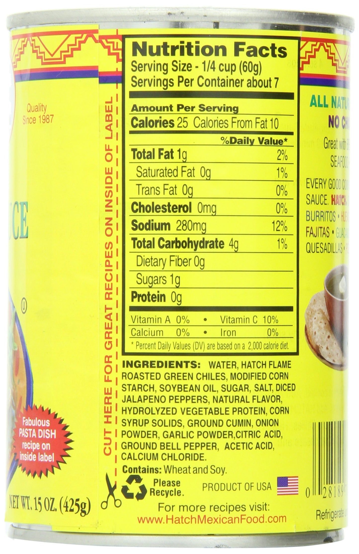Hatch Green Chile Enchilada Sauce, Medium, 15 Ounce (Pack of 12)