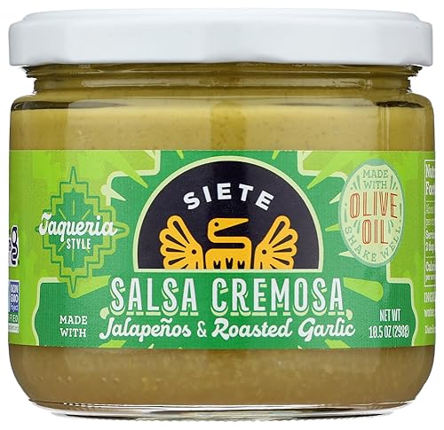 Siete Family Foods Creamy Jalapeno Salsa, 10.5 Ounce