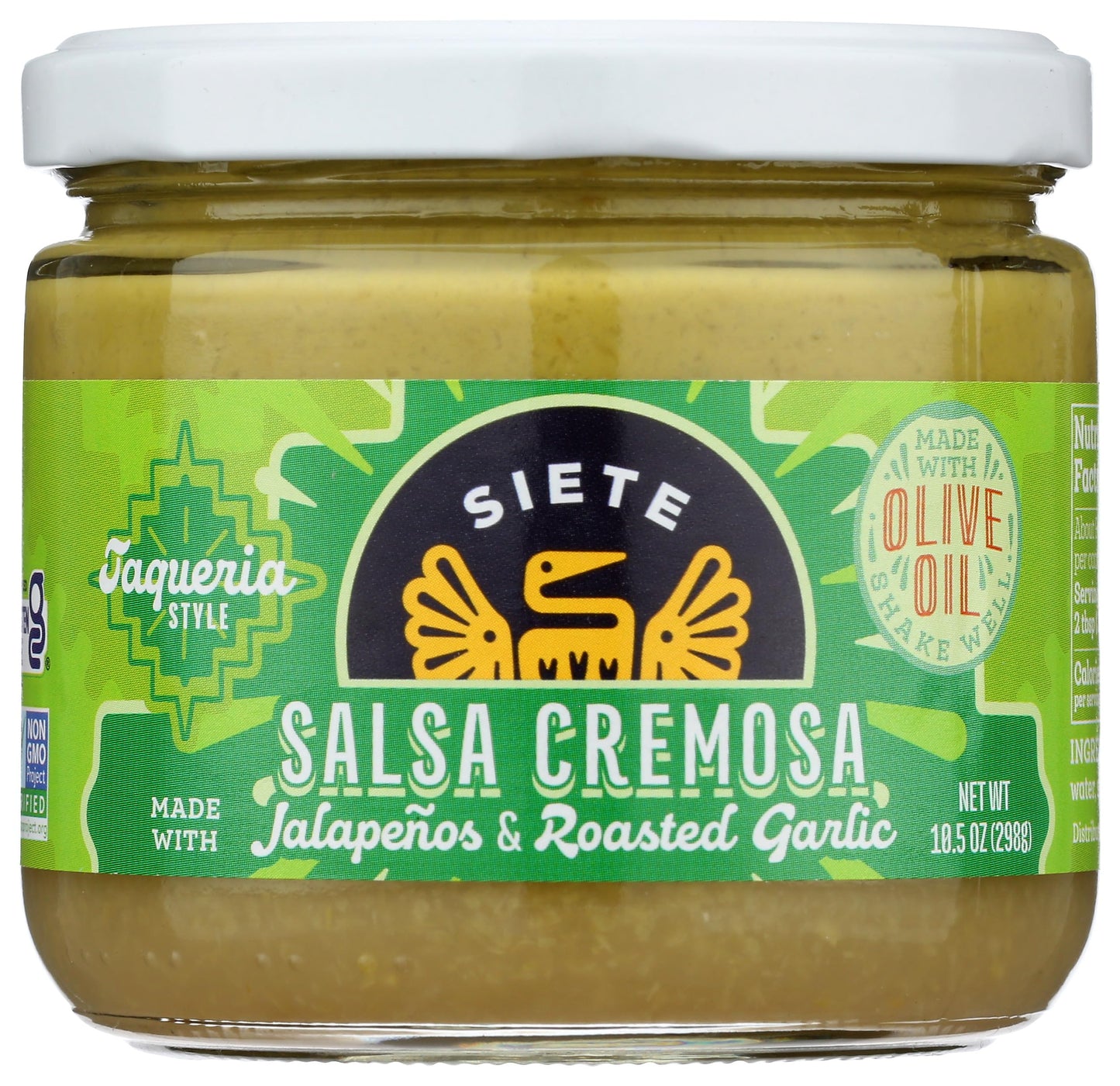 Siete Family Foods Creamy Jalapeno Salsa, 10.5 Ounce