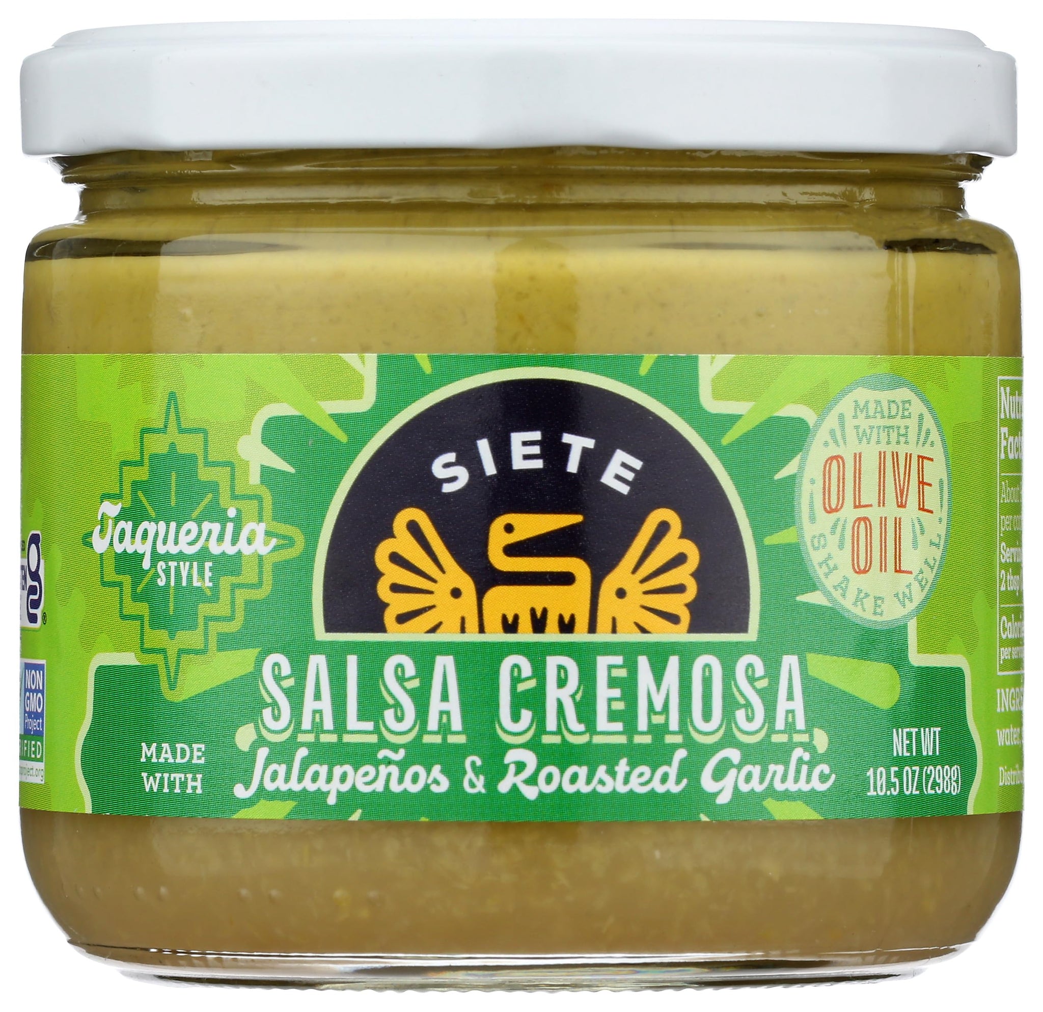 Siete Family Foods Creamy Jalapeno Salsa, 10.5 Ounce