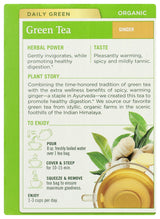 Traditional Medicinals Organic Green Tea Ginger Herbal Tea, Promotes Healthy Digestion, (Pack of 1) - 16 Tea Bags