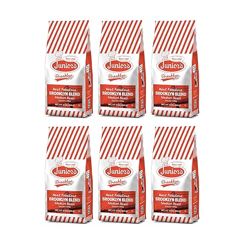 Junior's Most Fabulous Ground Coffee, 12 oz (Brooklyn Blend, 6 bags)
