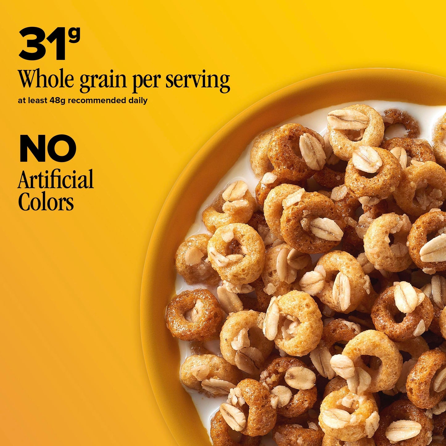 Cheerios Oat Crunch Oats 'N Honey Breakfast Cereal, Made with Whole Grain, Large Size, 18.2 oz