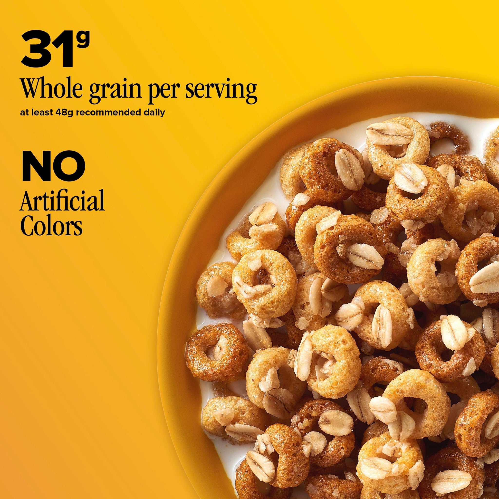 Cheerios Oat Crunch Oats 'N Honey Breakfast Cereal, Made with Whole Grain, Large Size, 18.2 oz