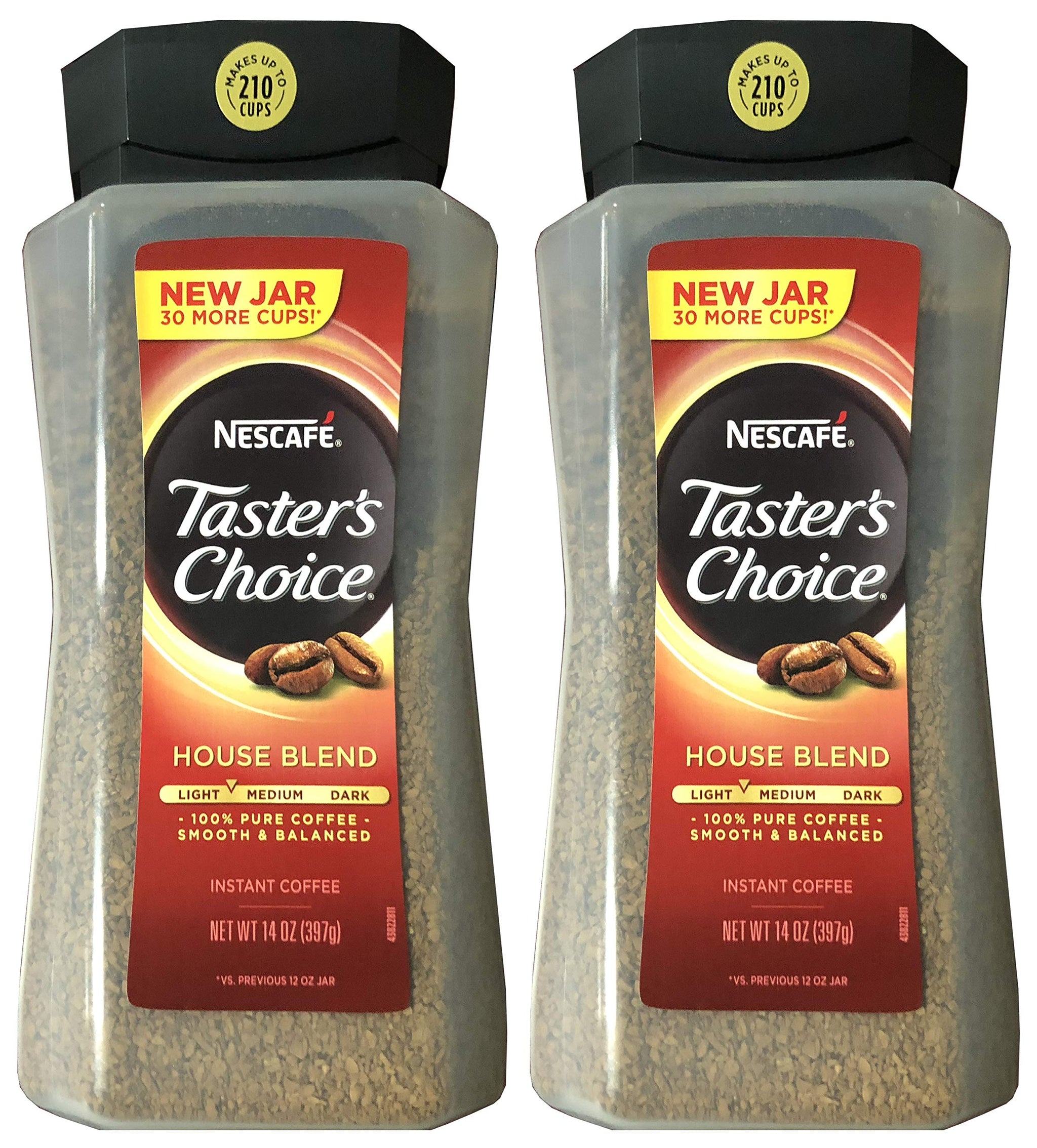 Taster's Choice Original Gourmet Instant Coffee 14 Oz, Pack of 2