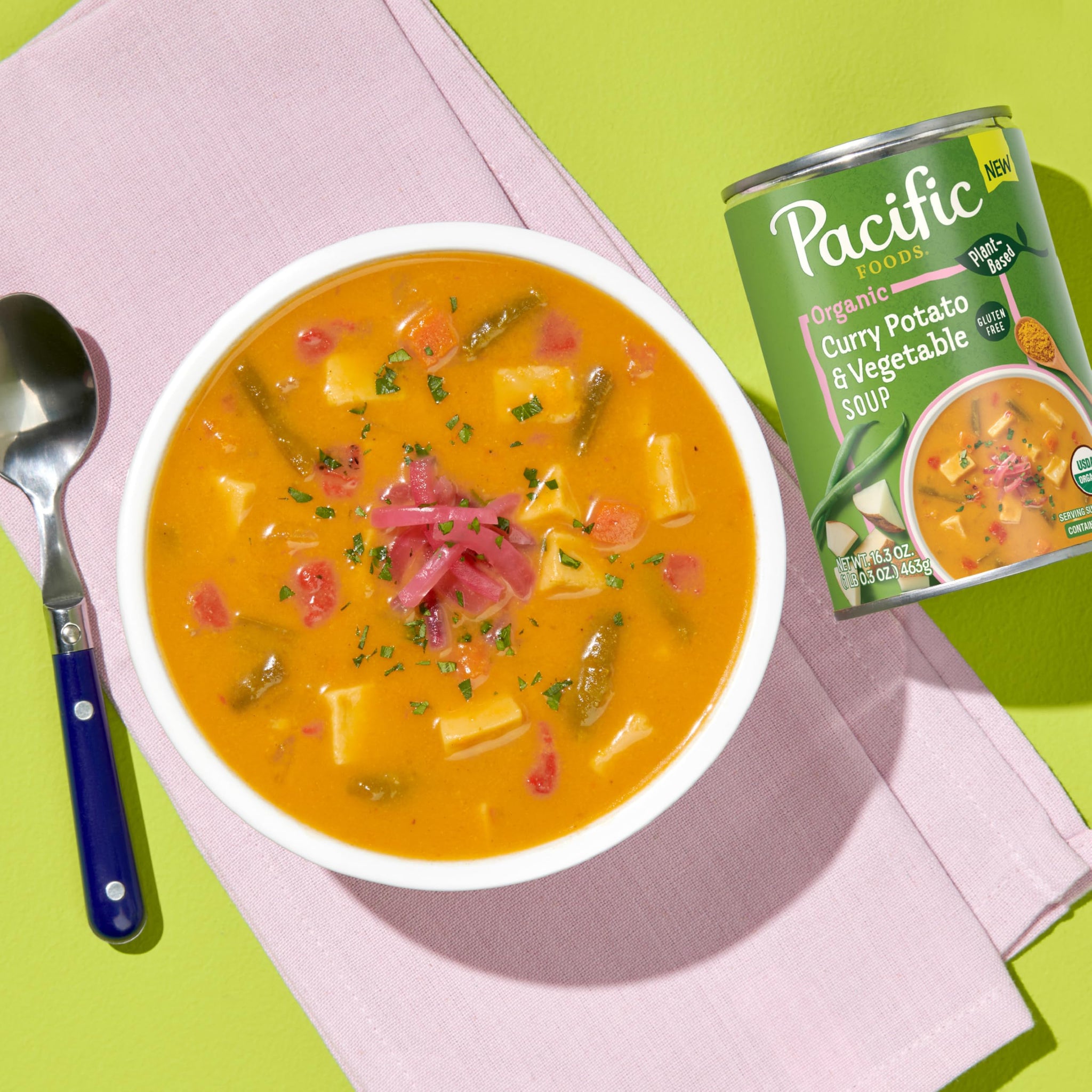 Pacific Foods Organic Potato Vegetable Curry Soup, 16.3 Ounce