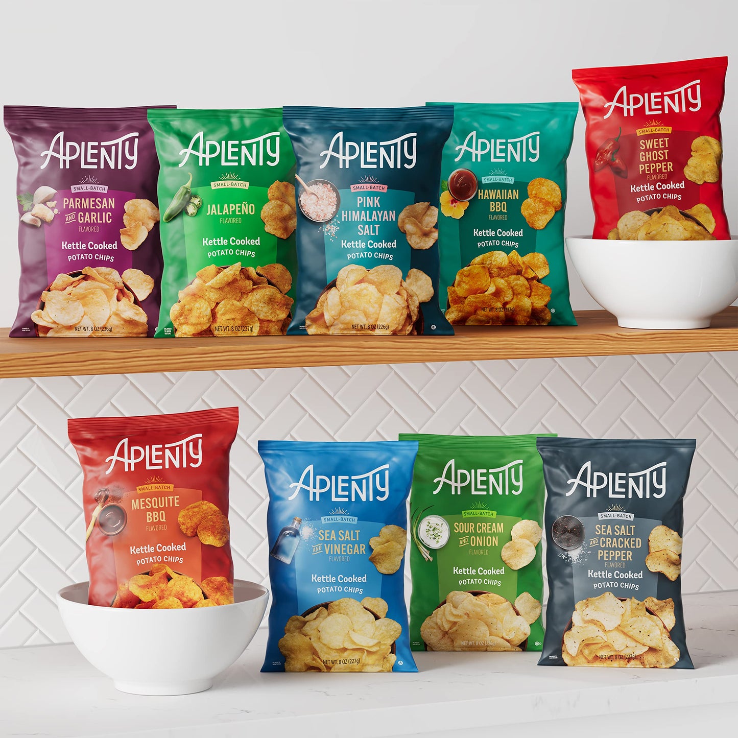 Amazon Brand, Aplenty Mesquite BBQ Kettle Cooked Potato Chips, 8 Oz