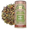 Teabloom Purify and Renew Loose Leaf Herbal Tea with Lemon, Herbs & Yerba Maté | Lightly Caffeinated Garden-Inspired Blend | Canister Makes 35-50 Cups