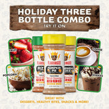 Holiday Combo Pack of 3 Herb, Spices, Toppers and Seasoning Gift Set - Pumpkin Spice, Gingerbread Cookie & Pizza - Premium All Natural & Healthy Spice