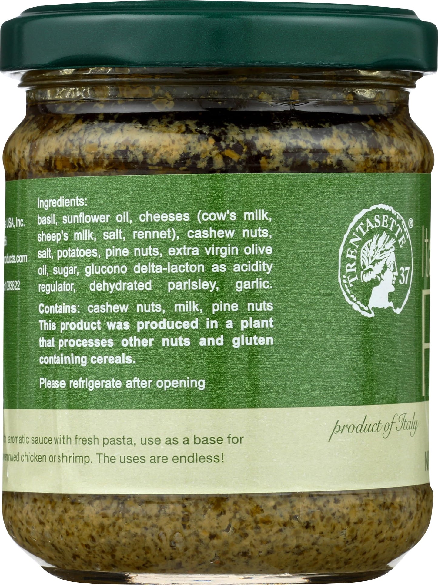 Trentasette 37, Sauce Pesto Genovese, 6.3 Ounce